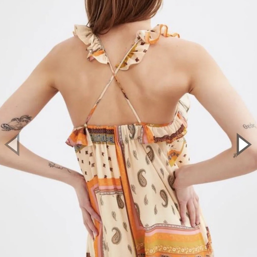 Rare NWT Zara Paisley Boho Maxi Dress XXS blogger favorite fall dress maxi - Picture 8 of 11